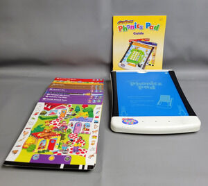 GEOSAFARI Phonics Electronic Learning Reading Pad Homeschool El-8910 w/ 64 Cards